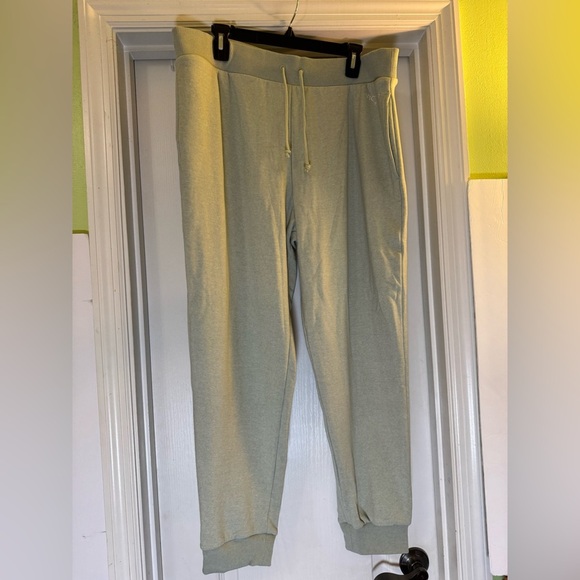 Victoria's Secret Cotton Fleece Mid Rise Jogger Sweatpants Soft Green - Picture 2 of 11